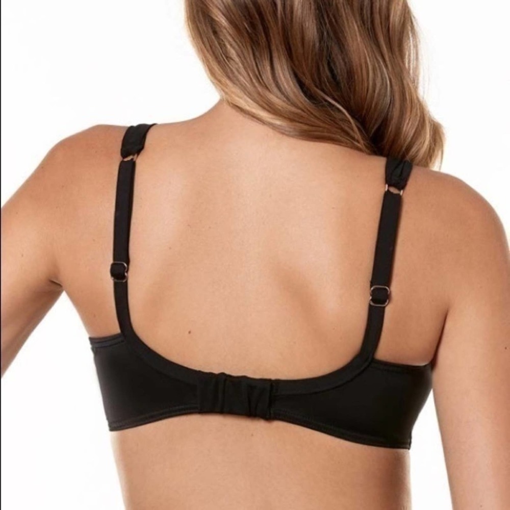 Miraclesuit Solid Plunge Underwire Black Bikini S… - image 2